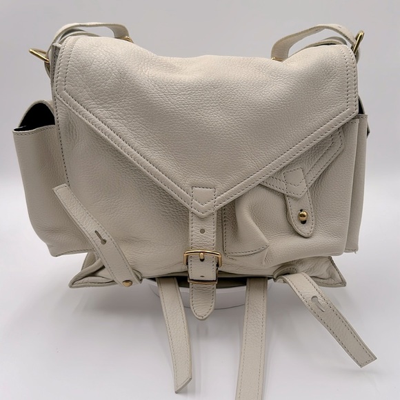 Yves Saint Laurent Handbags - YSL Iconic White Leather Shoulder Bag EUC with COA